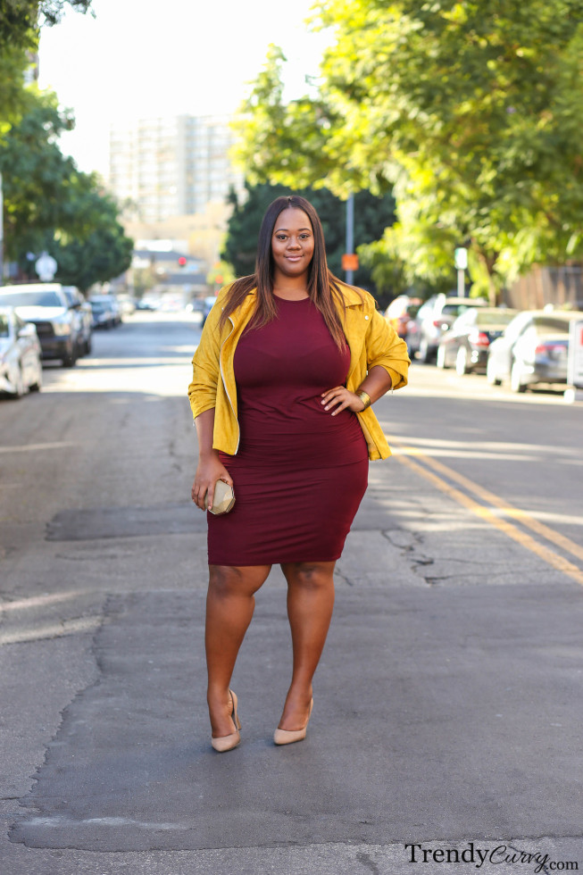 Mustard & Maroon - Trendy Curvy