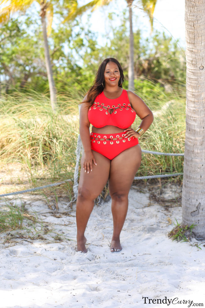 Red Plus Size Bikini