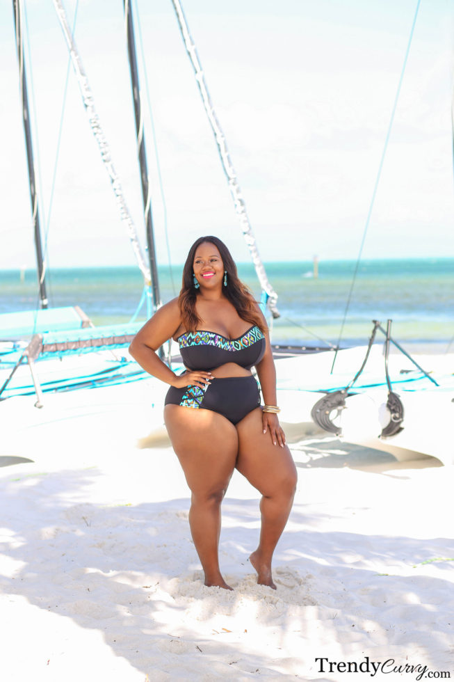 high waist plus size swimsuits