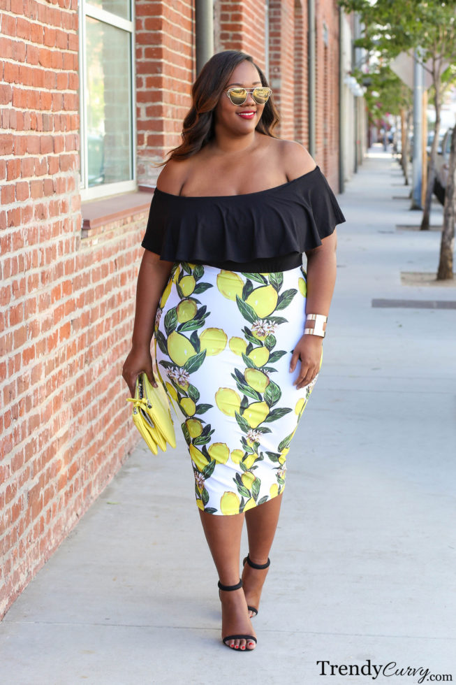 Black Off the Shoulder Ruffle Top