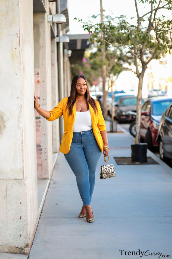 Mustard sales blazer outfit