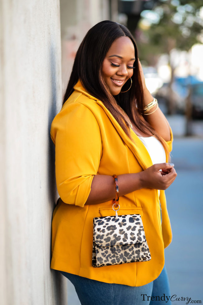 Plus on sale yellow blazer