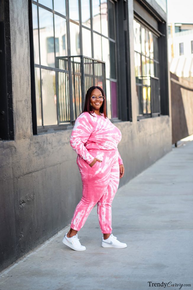 Tie dye jogger set plus online size